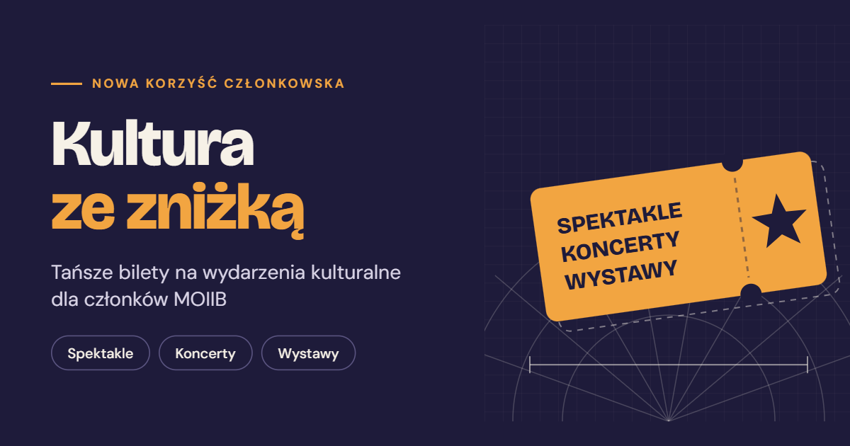 Kultura ze zniżką: nowa korzyść dla członków MOIIB